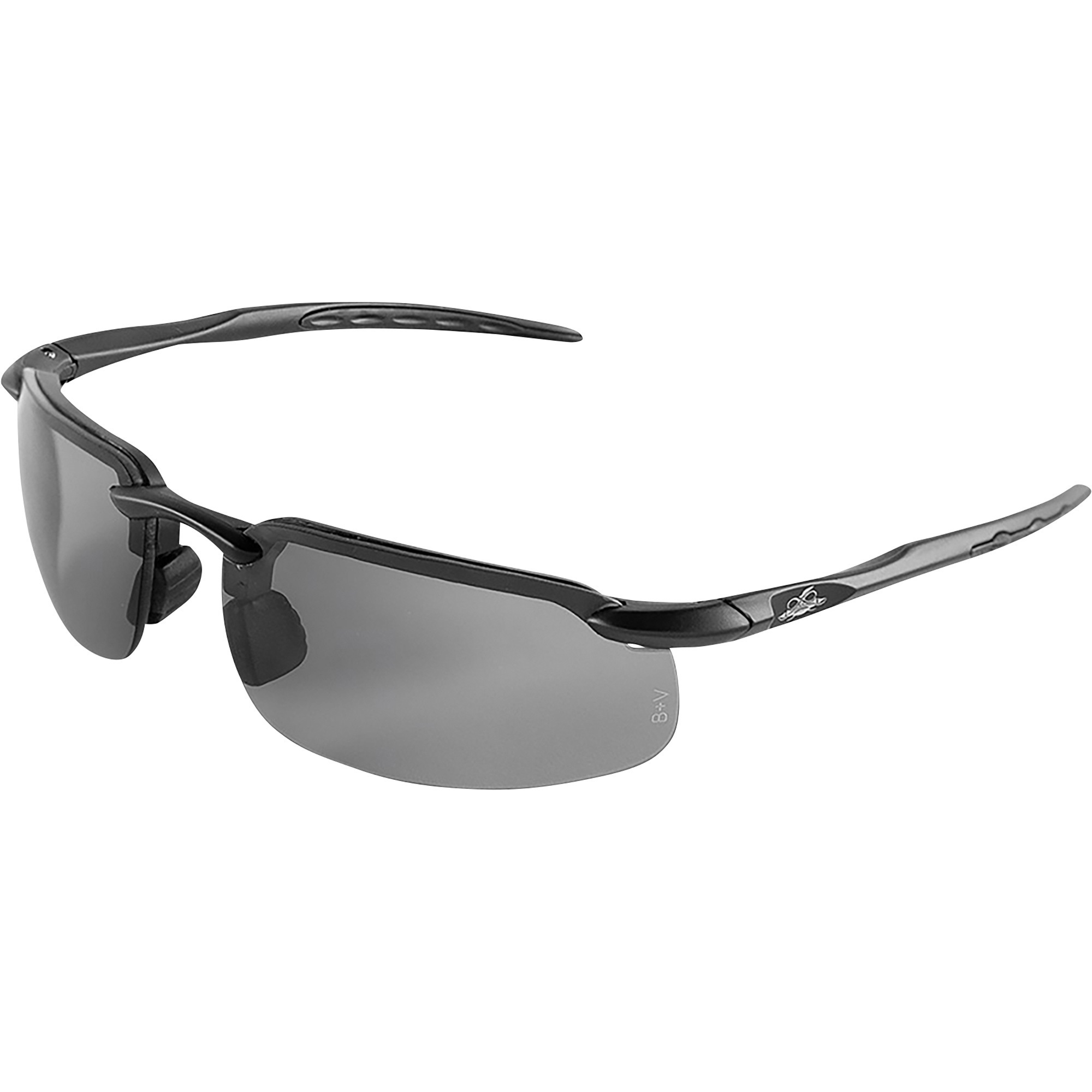 Bullhead Safety Swordfish Super Sport Anti-Fog Anti-Scratch Polarized Safety Glasses, Photochromic/Polarized Lenses, Matte Black Frames, Model# BH1061213AF